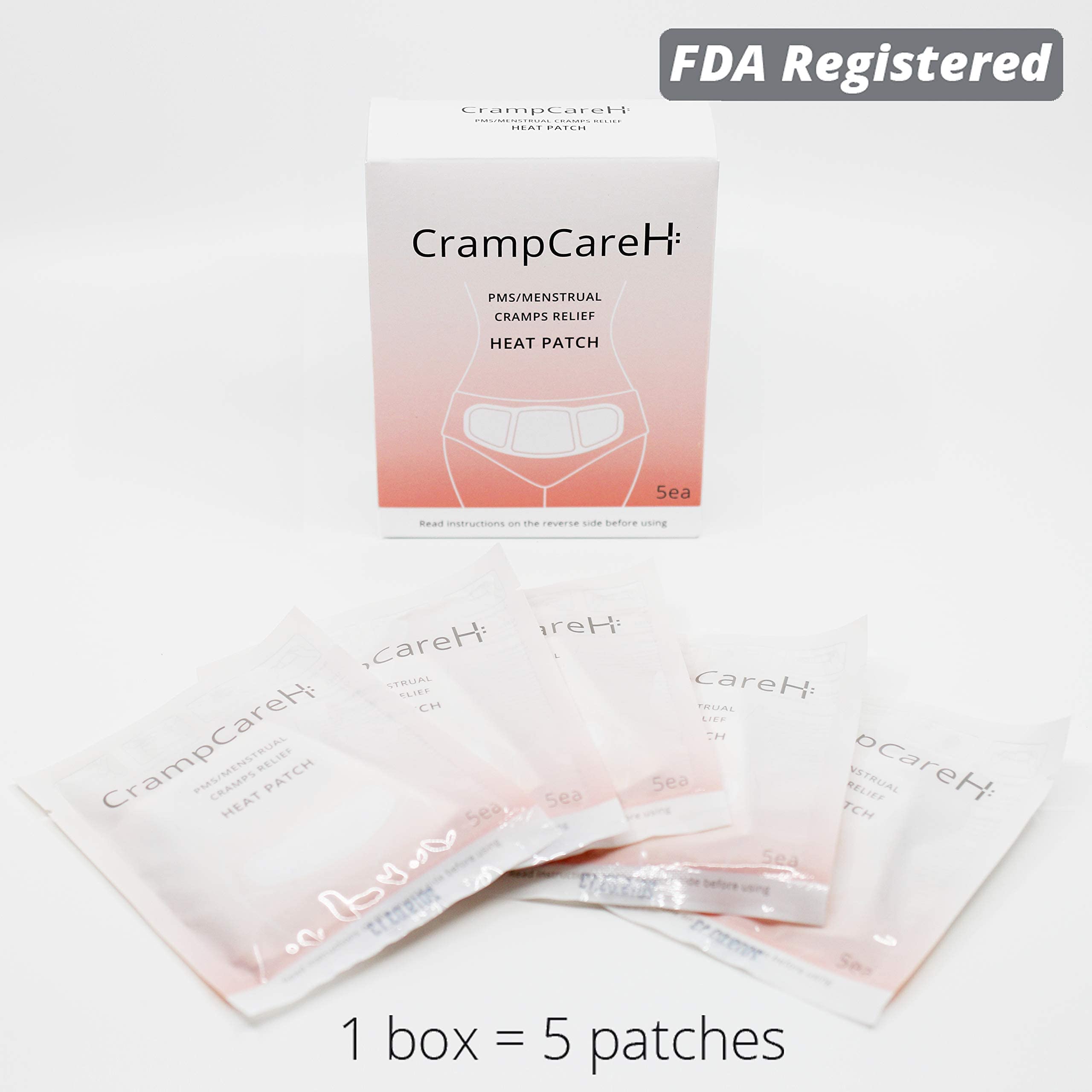 CrampCareH period pain heating pad with patented wide wings layout design