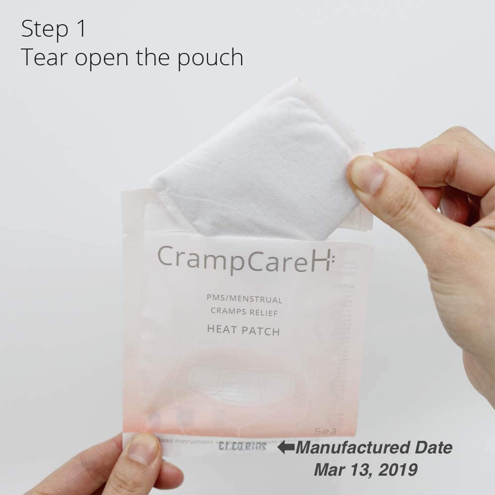 CrampCareH air activated lower abdomen heating patch for PMS relief