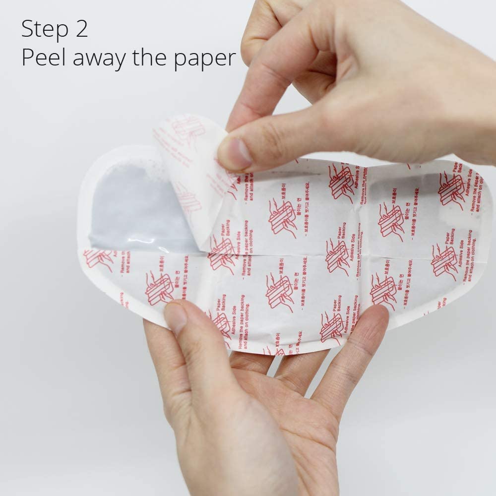 CrampCareH FDA registered foldable menstrual cramp relief patch application view