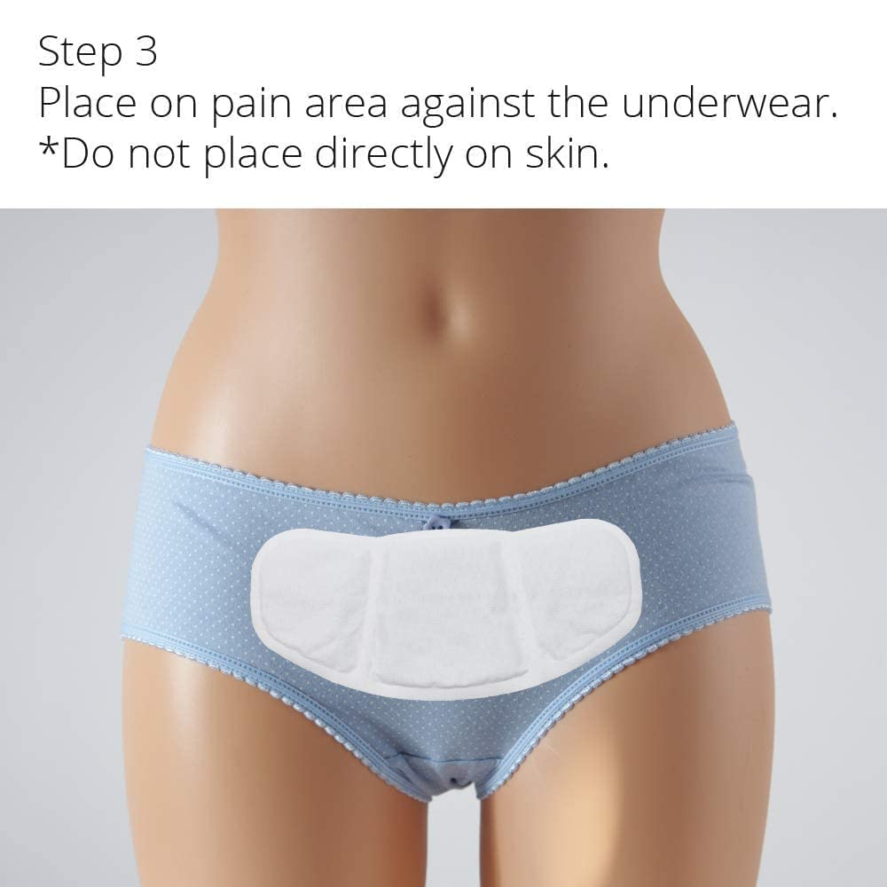 CrampCareH ultra thin period comfort heat patch for underwear attachment