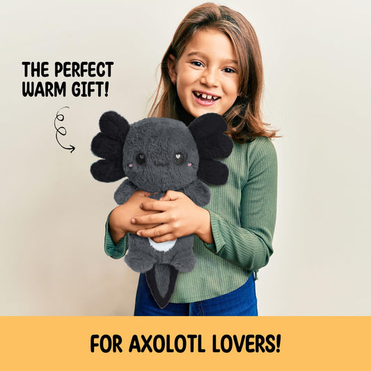 Happy Fuel Axolotl plushie showing removable clay bead pack