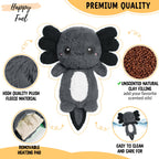 Side profile of Axolotl soft toy heating pad