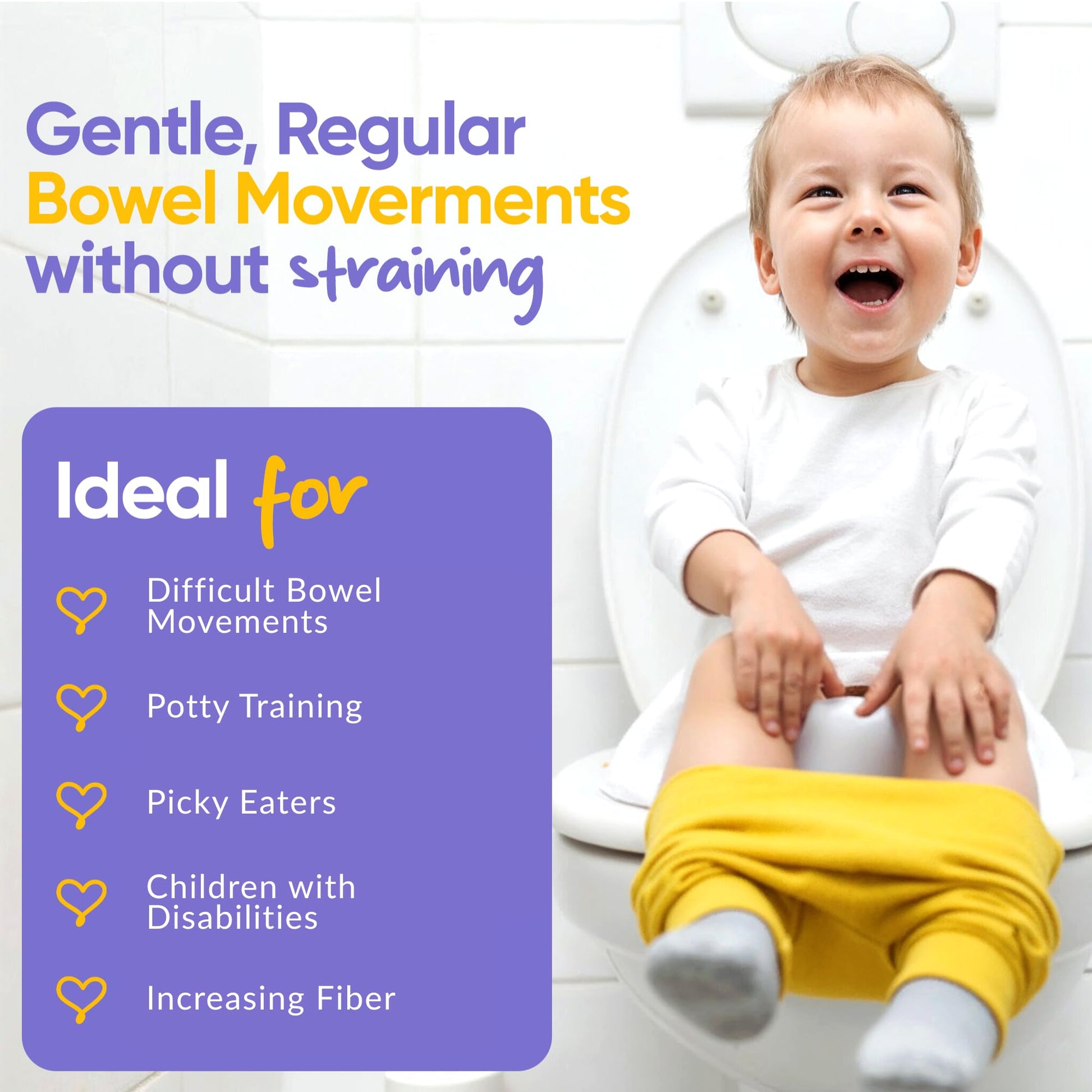Allergen free sugar free clear liquid fiber for kids potty training support