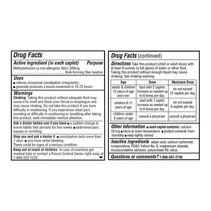 Quality Choice methylcellulose 500 milligrams supplement for gentle constipation relief