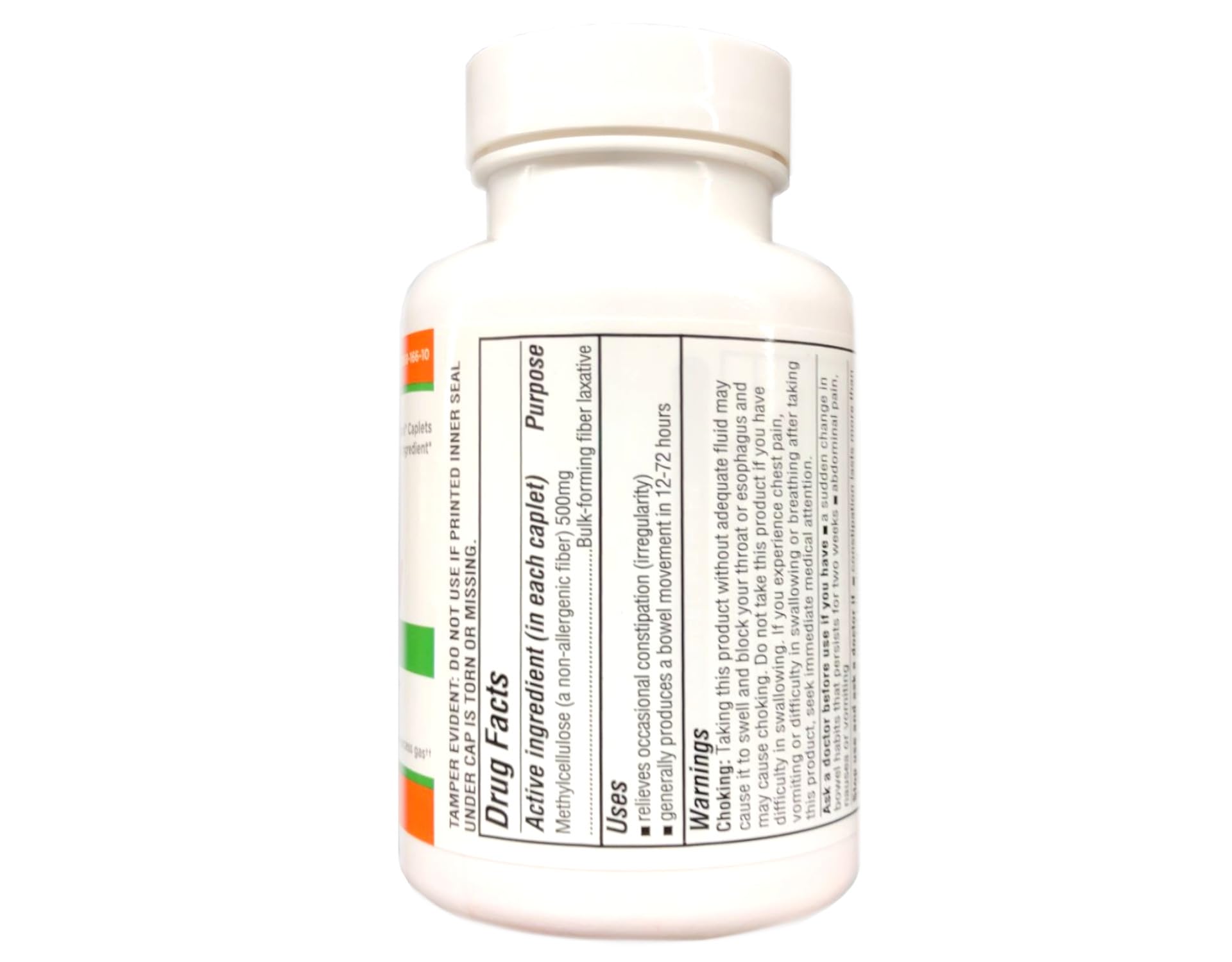 Quality Choice non allergenic gluten free fiber laxative bottle details
