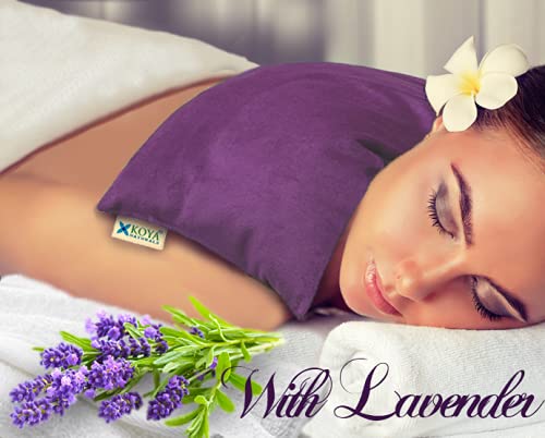 Top view of Koya Naturals lavender infused microwavable heat pack