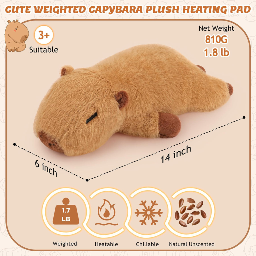 14-inch capybara stuffed animal for menstrual cramp relief