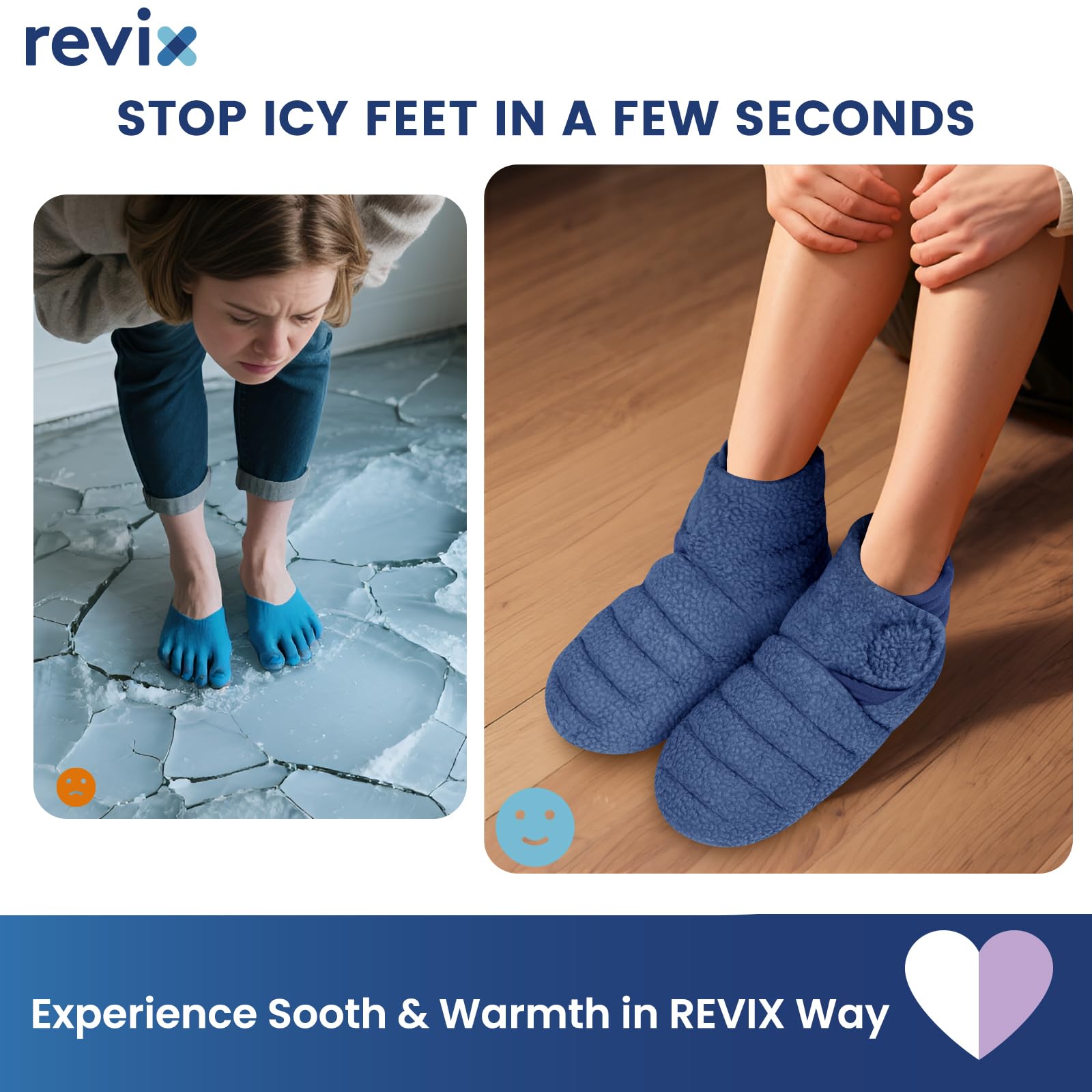 Demonstration of adjustable straps on Revix microwave booties