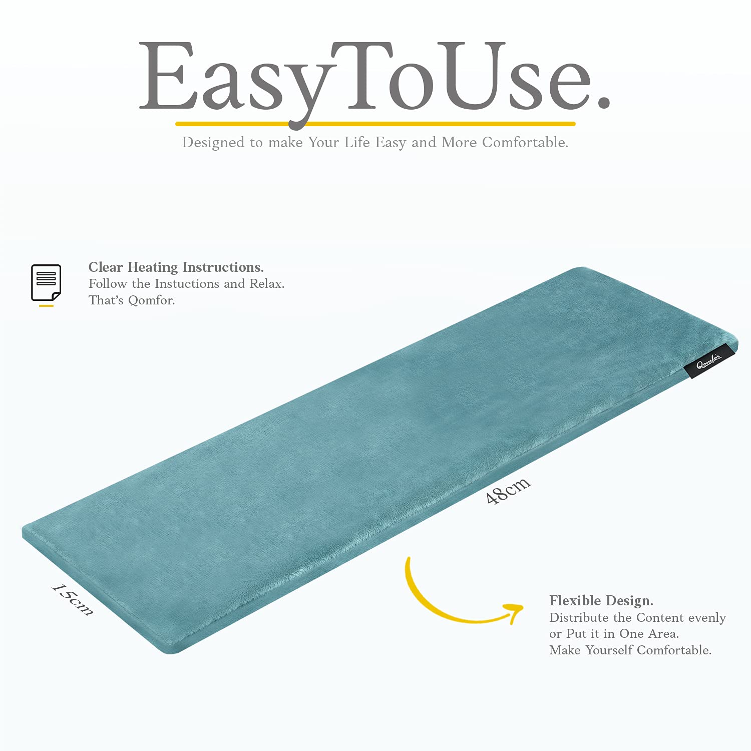 Close up of soft fleece texture on Qomfor microwave heating pad