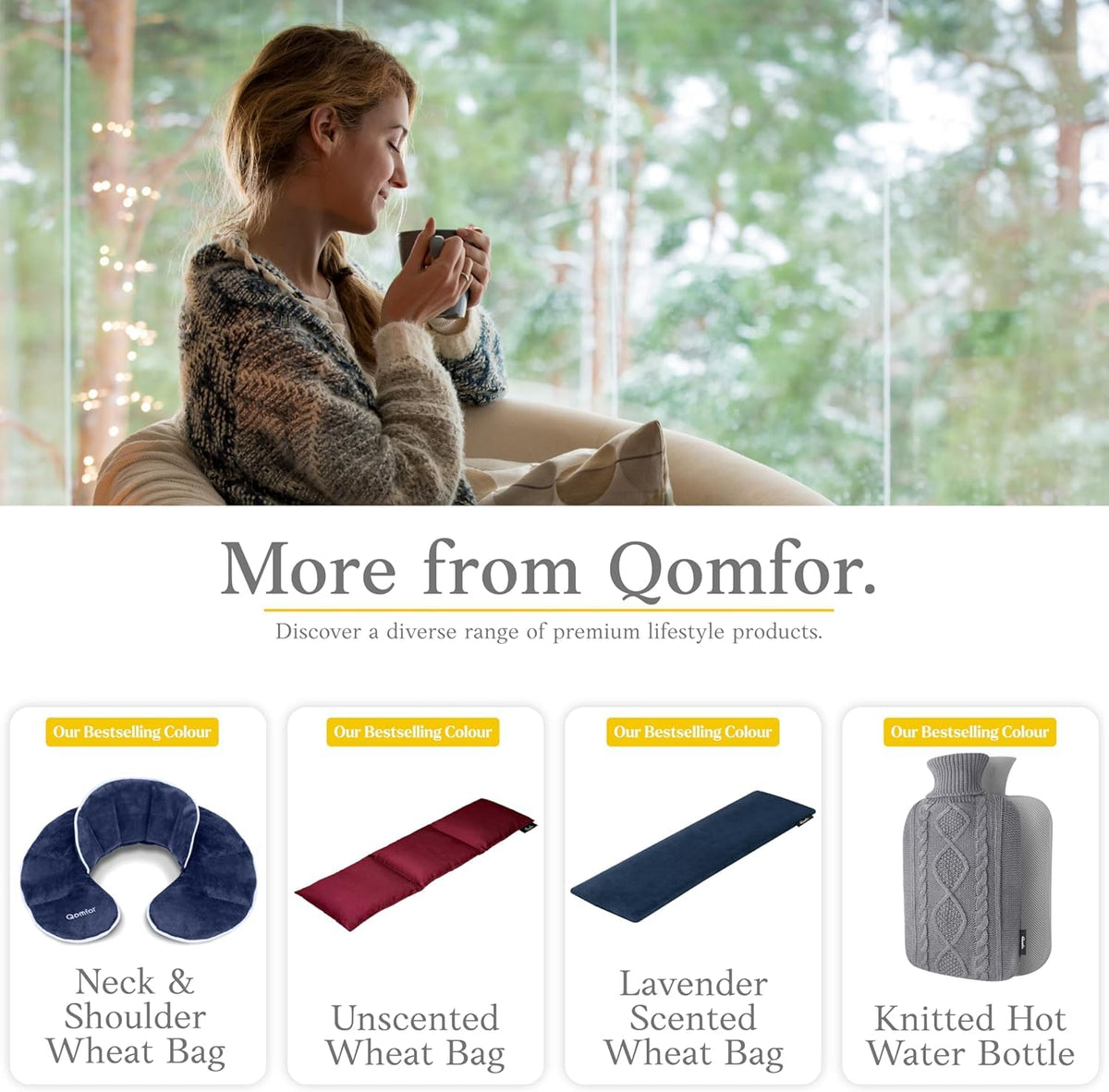 Qomfor microwavable heat pack folded for storage