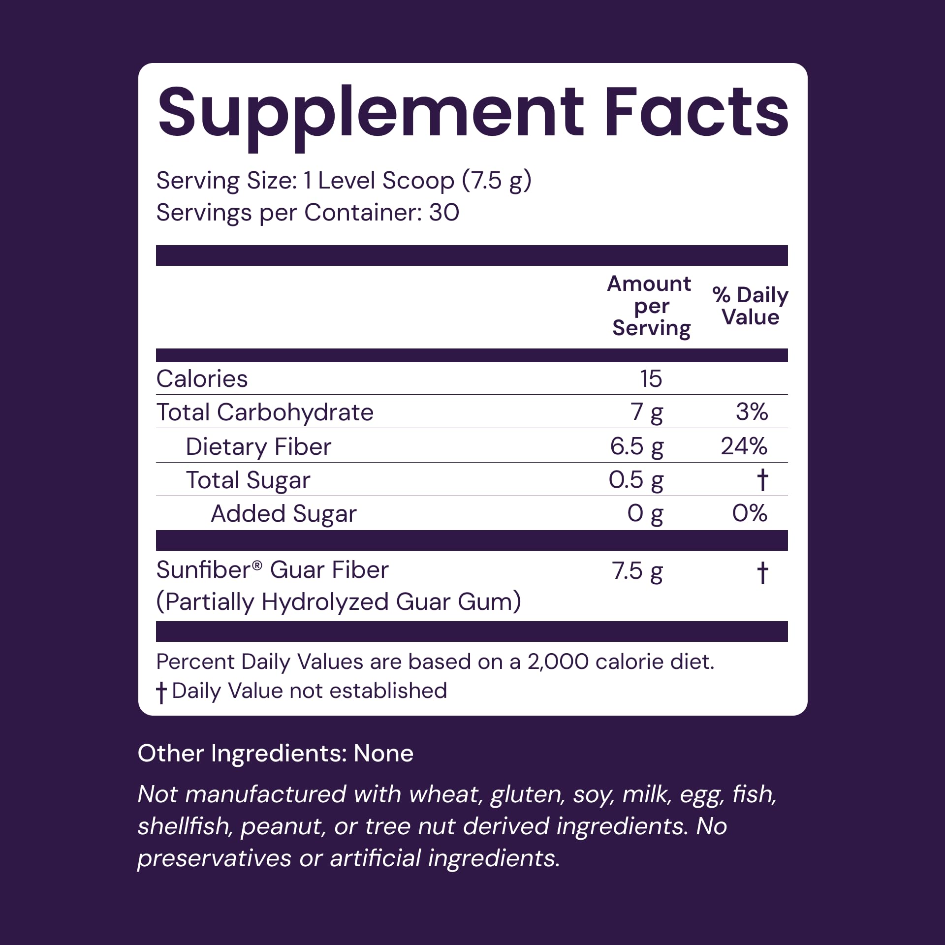 Unflavored water soluble prebiotic fiber powder for bloating relief