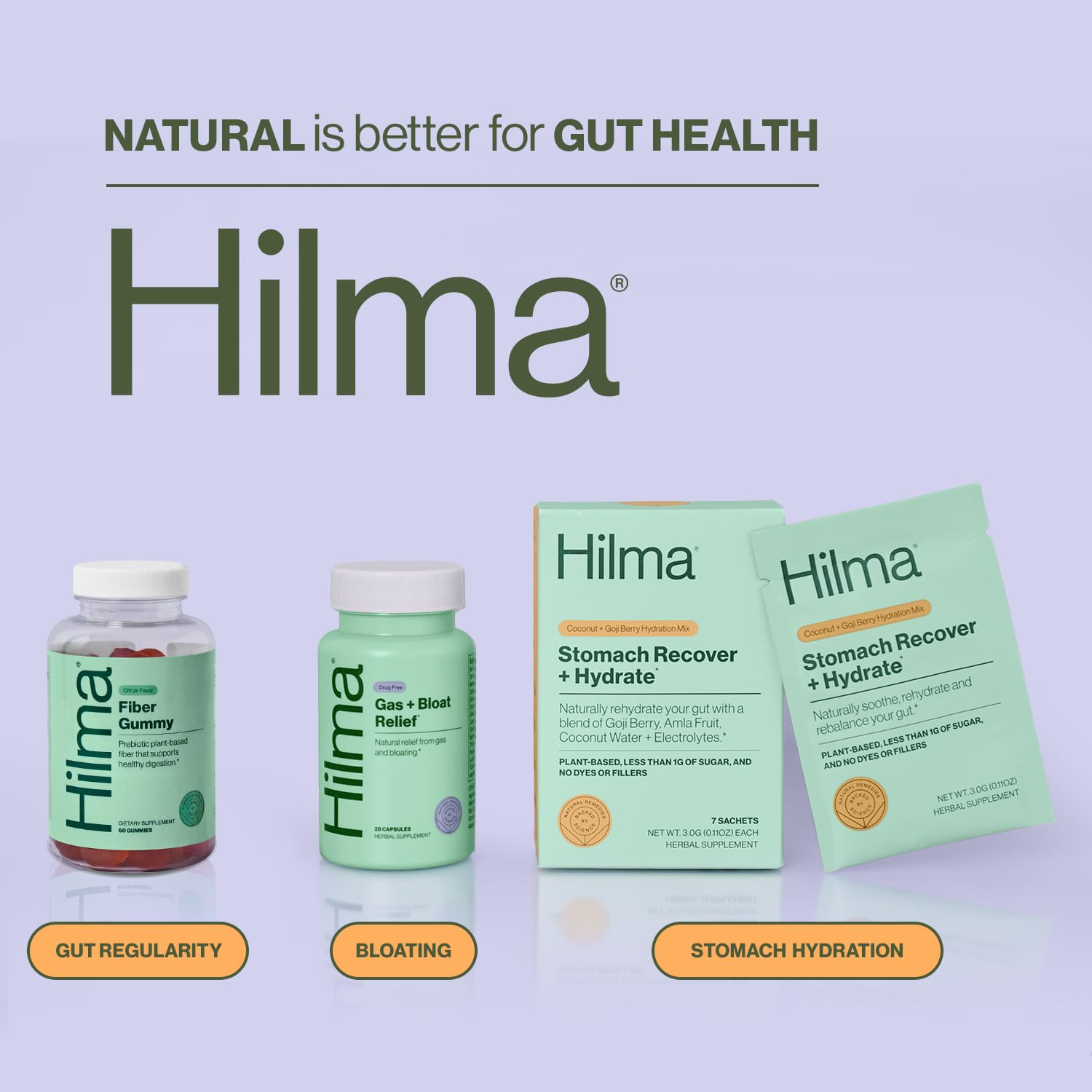 Authentic USA imported Hilma gut health dietary supplements for adults