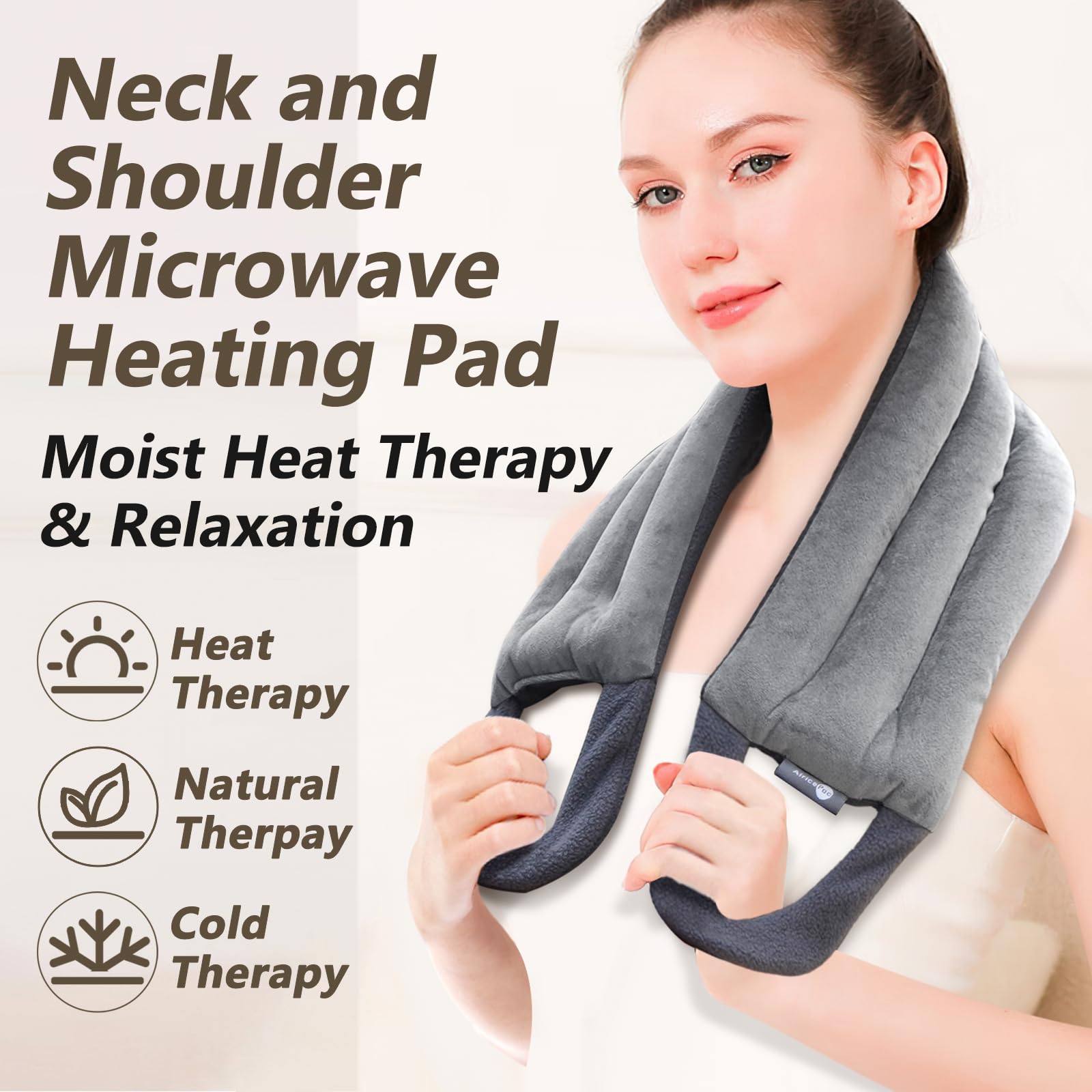 AiricePac moist heat pack showing soft Dutch velvet side