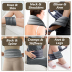 AiricePac shoulder heating wrap demonstrating ergonomic chamber stitching