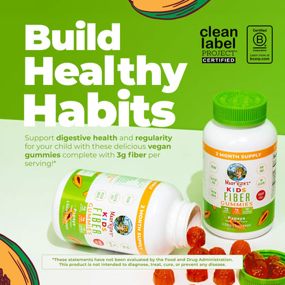 MaryRuth Organics Kids Fiber supplement nutritional facts label