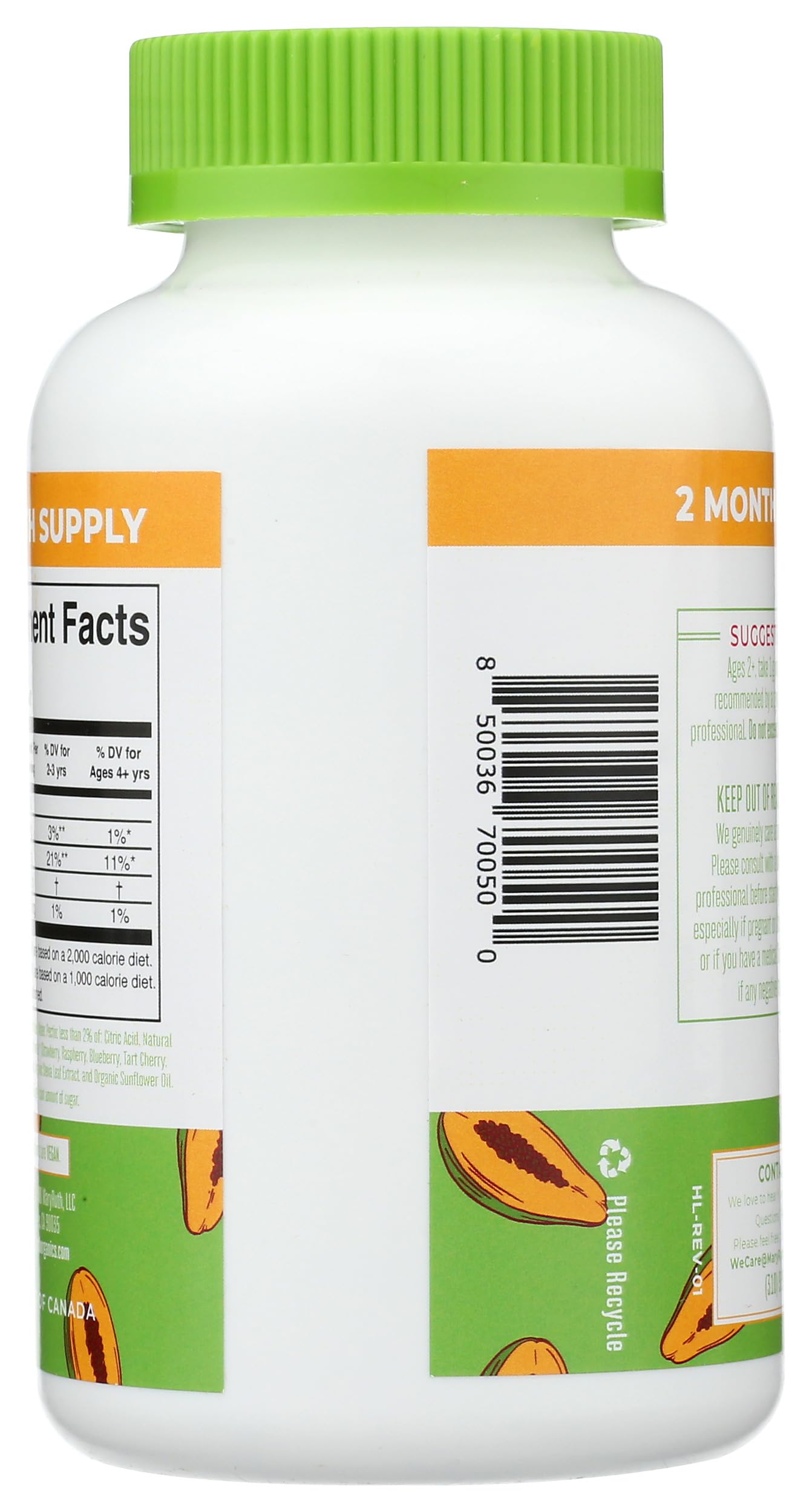 MaryRuth Organics vegan prebiotic gut support for kids ages two and older