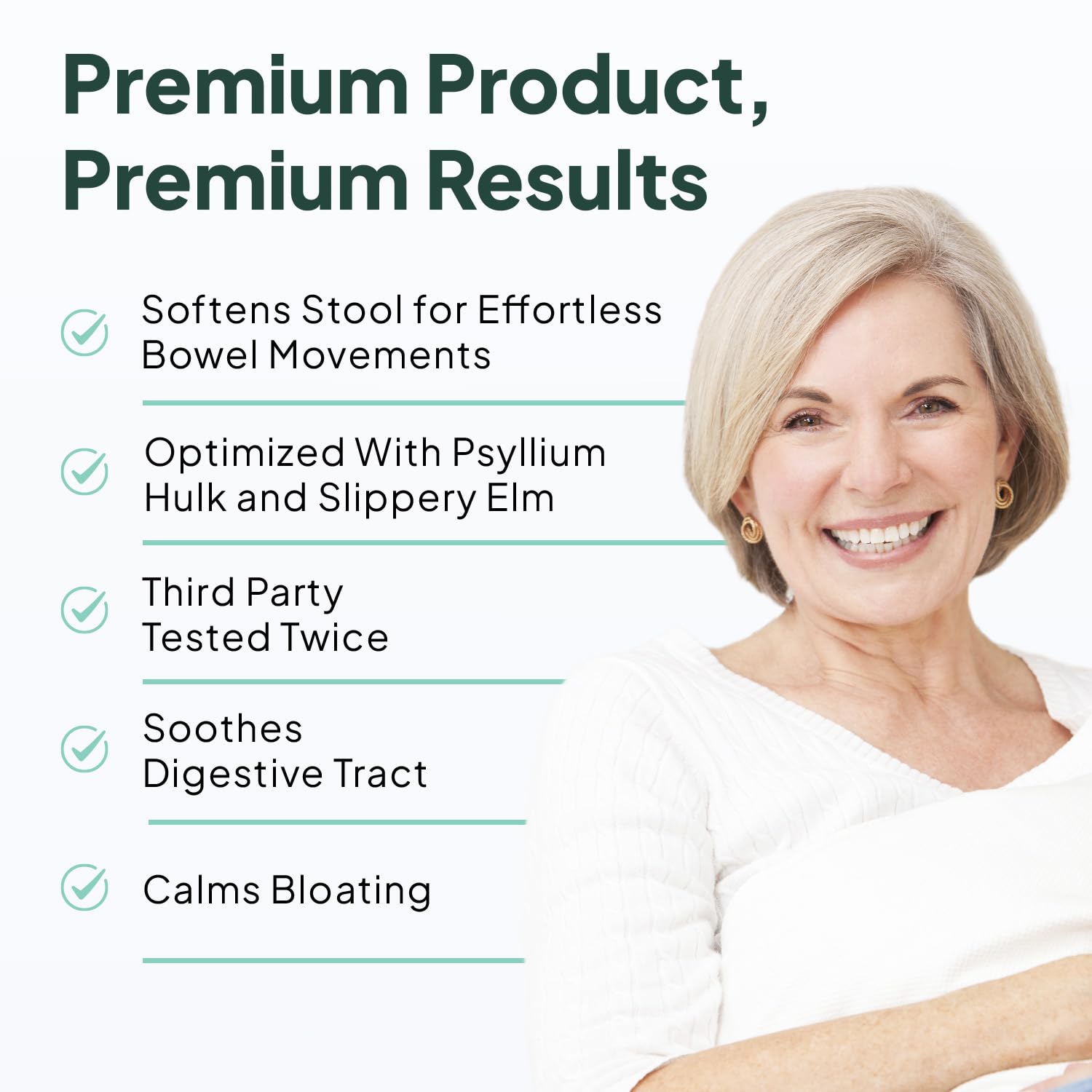 Organics Ocean Better Fiber premium gut health capsules to reduce bloating
