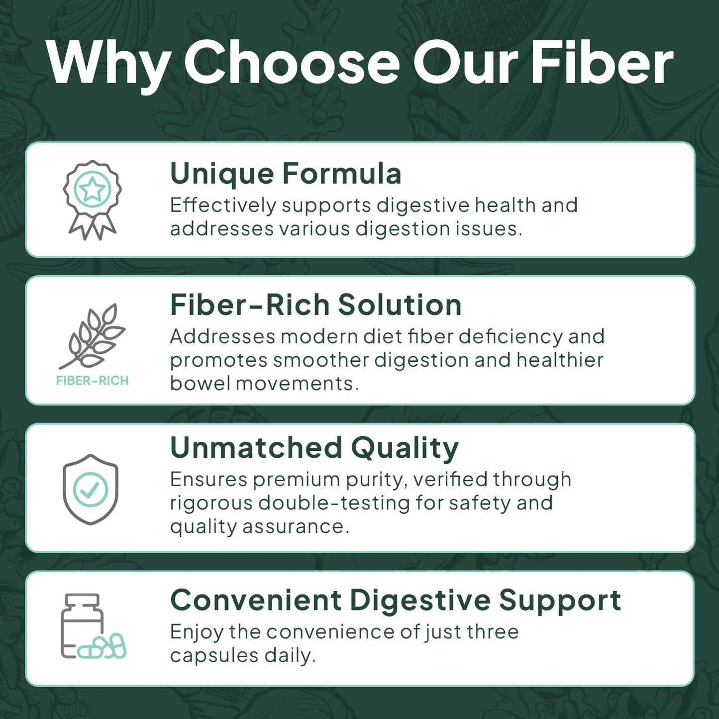 Organics Ocean authentic USA imported fiber supplement for effortless bowel movements