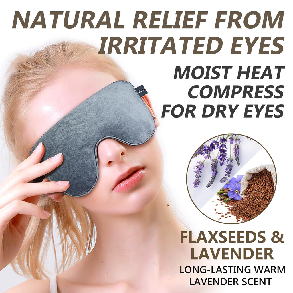 AiricePac moist heat mask showing soft minky fabric