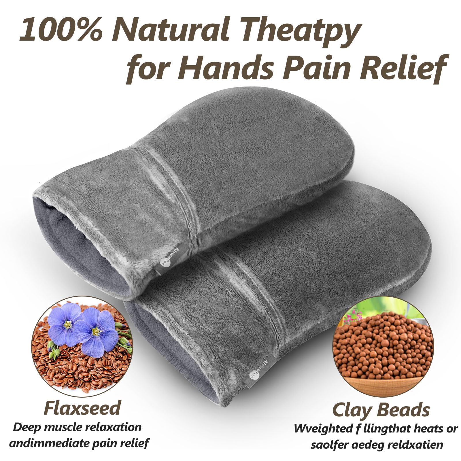 Side profile of AiricePac heated therapy mittens