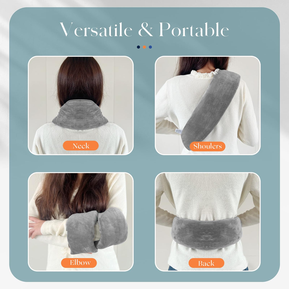 Uncn therapeutic neck and back heating wrap packaging