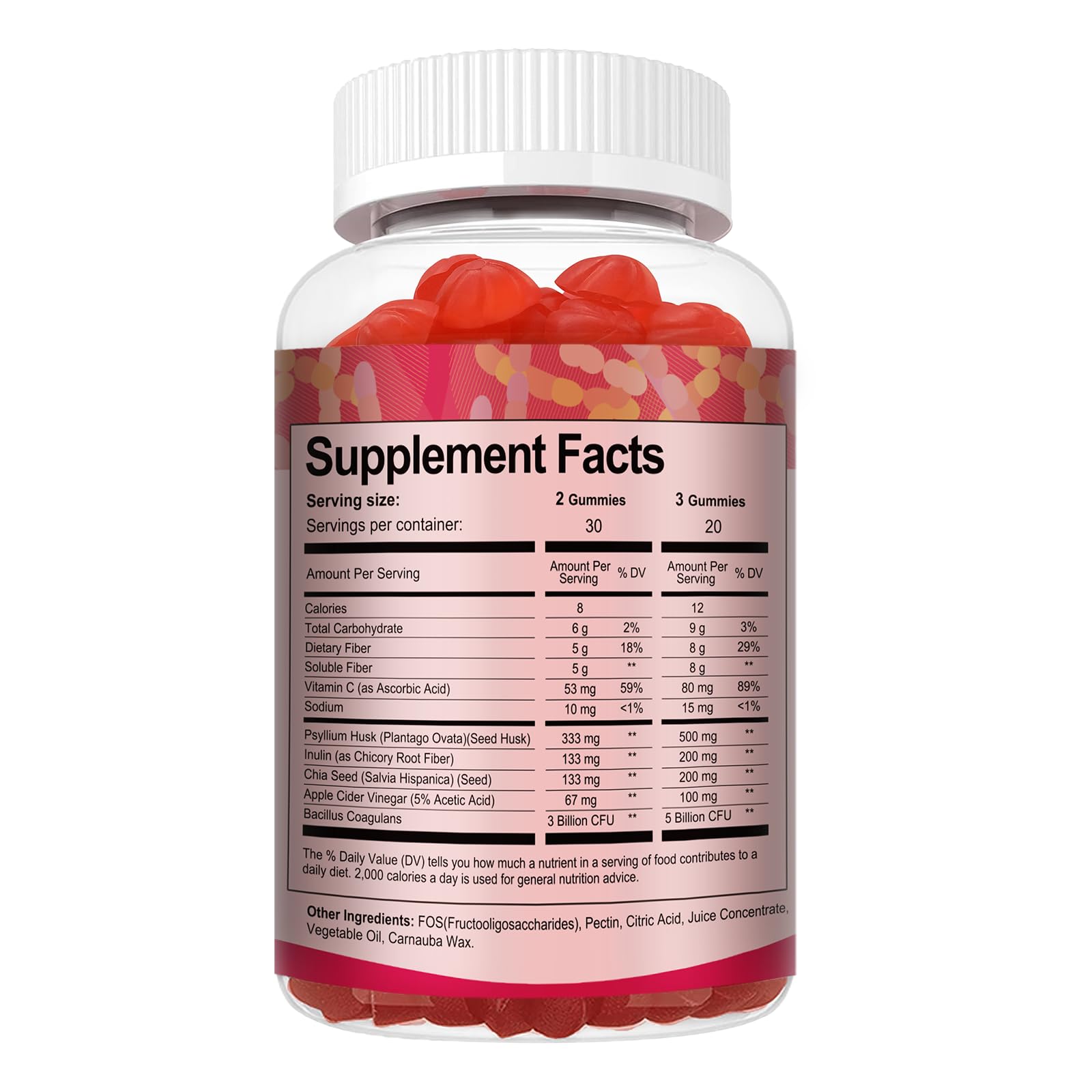Totaria natural digestive support gummies container on plain background