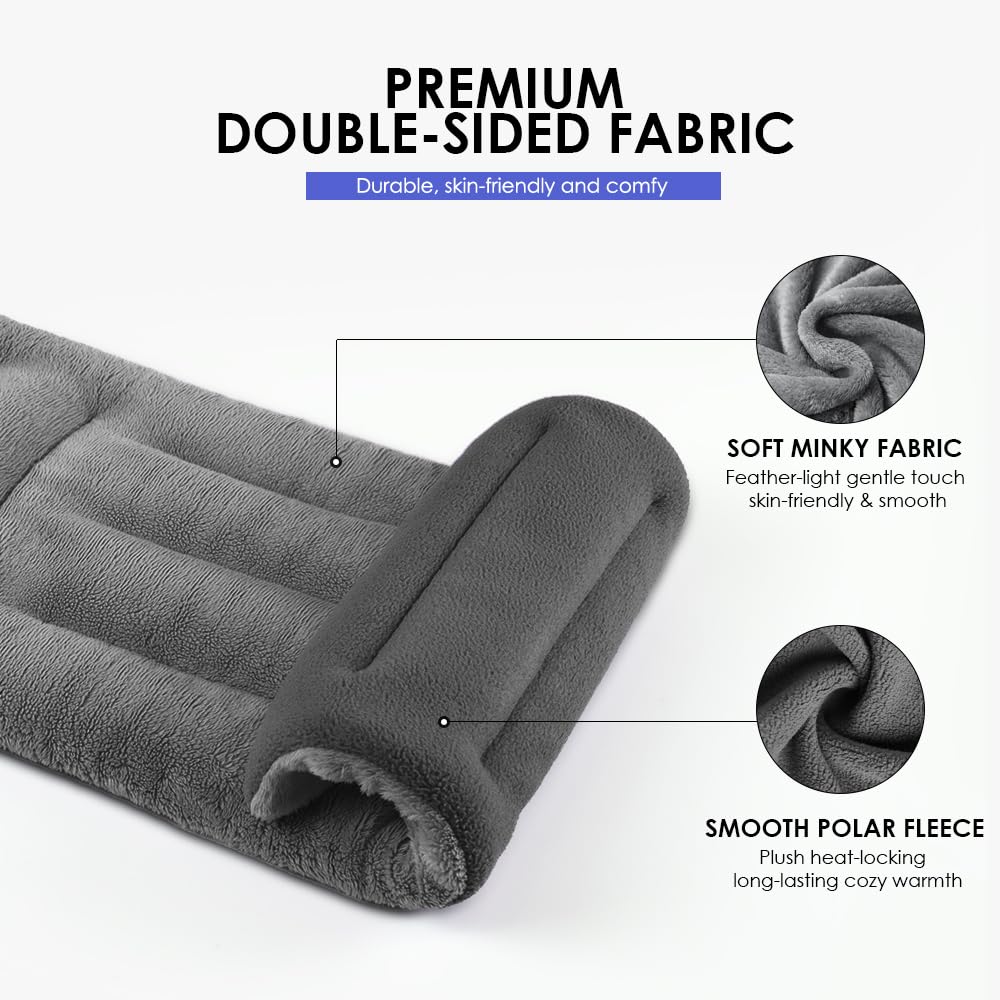 Meisenhome microwavable heat pack placed on neck and shoulders