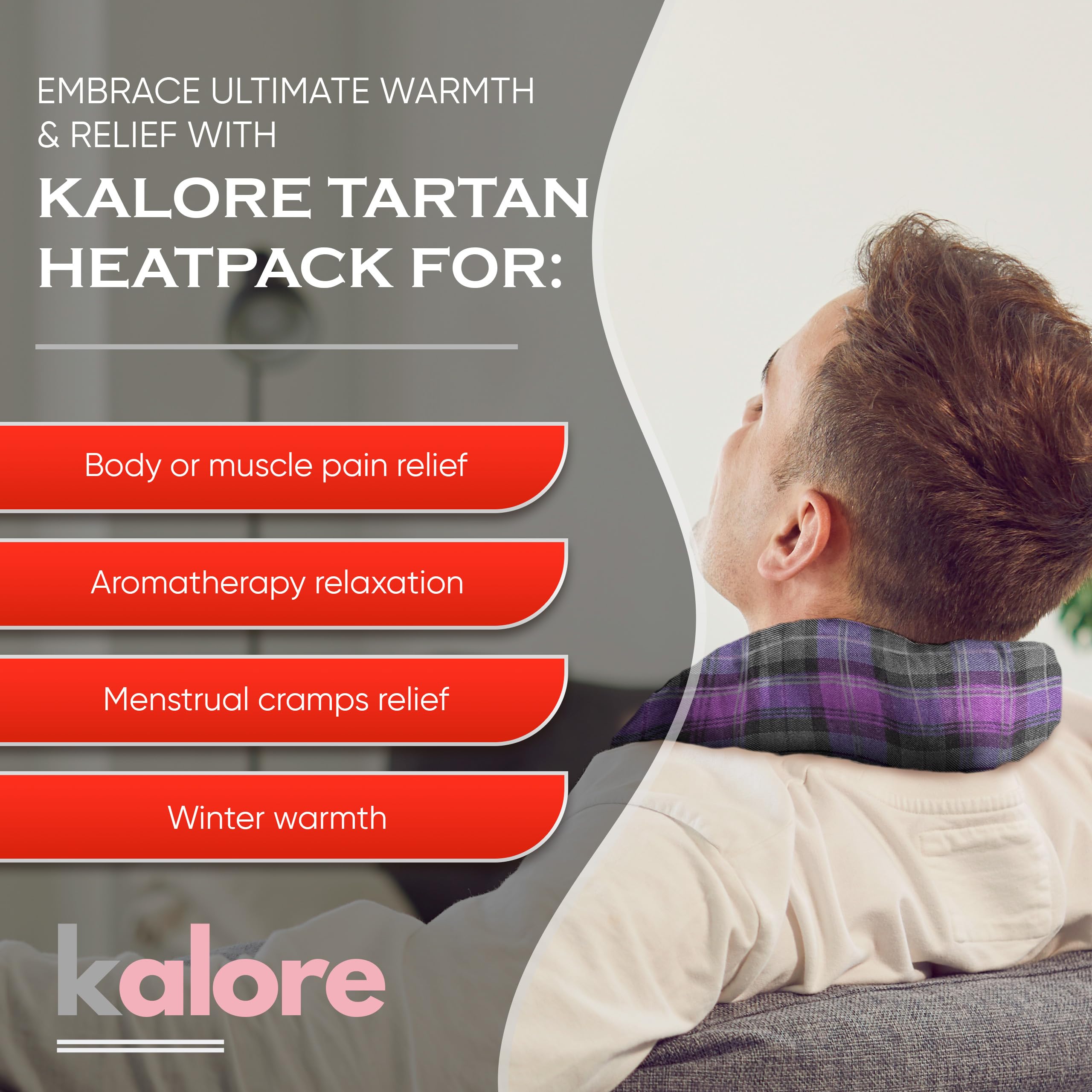 Kalore microwaveable neck and shoulder wrap folded