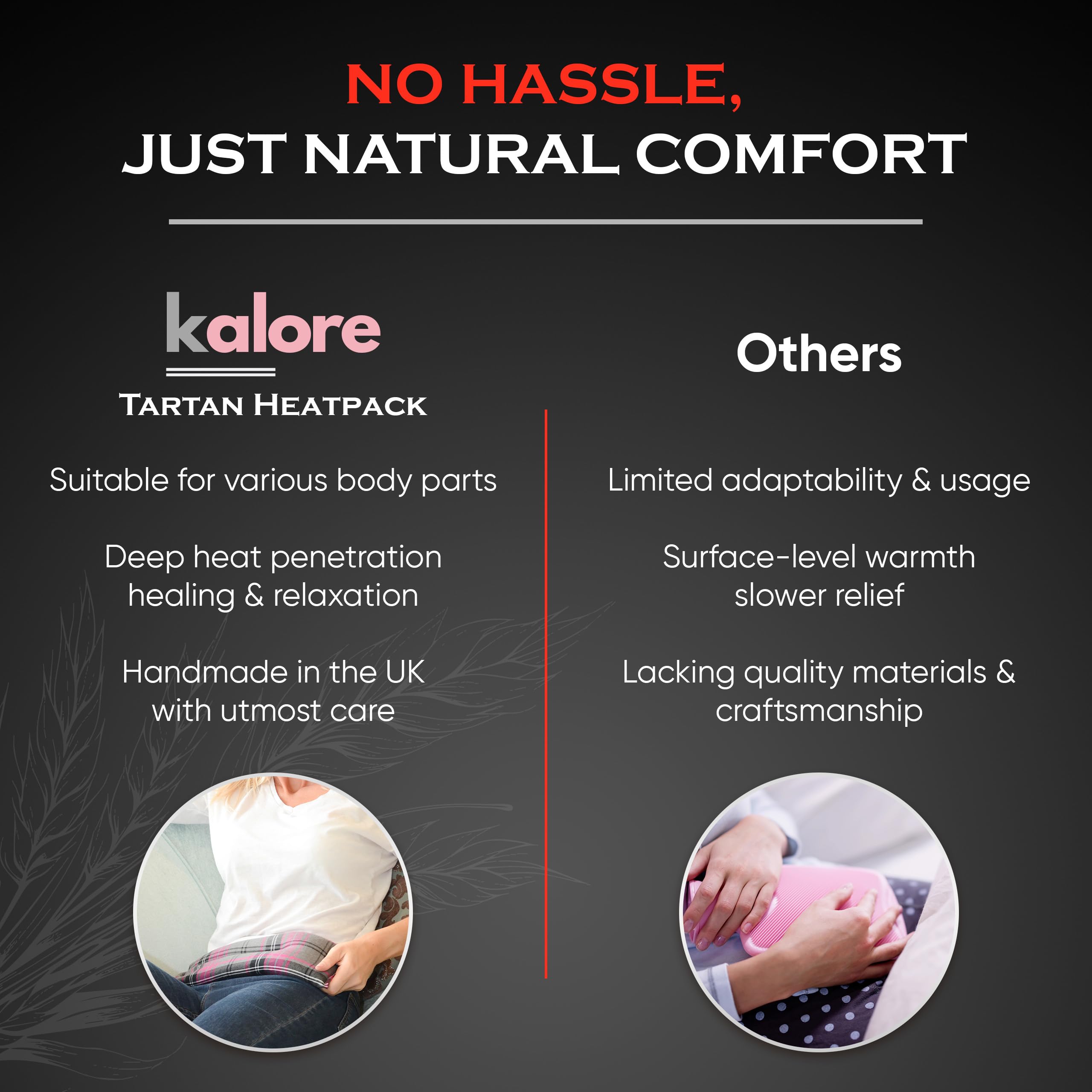 Person using Kalore lavender scented wheat bag on neck