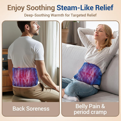 Close up of plush navy blue material on Comfytemp heating pad