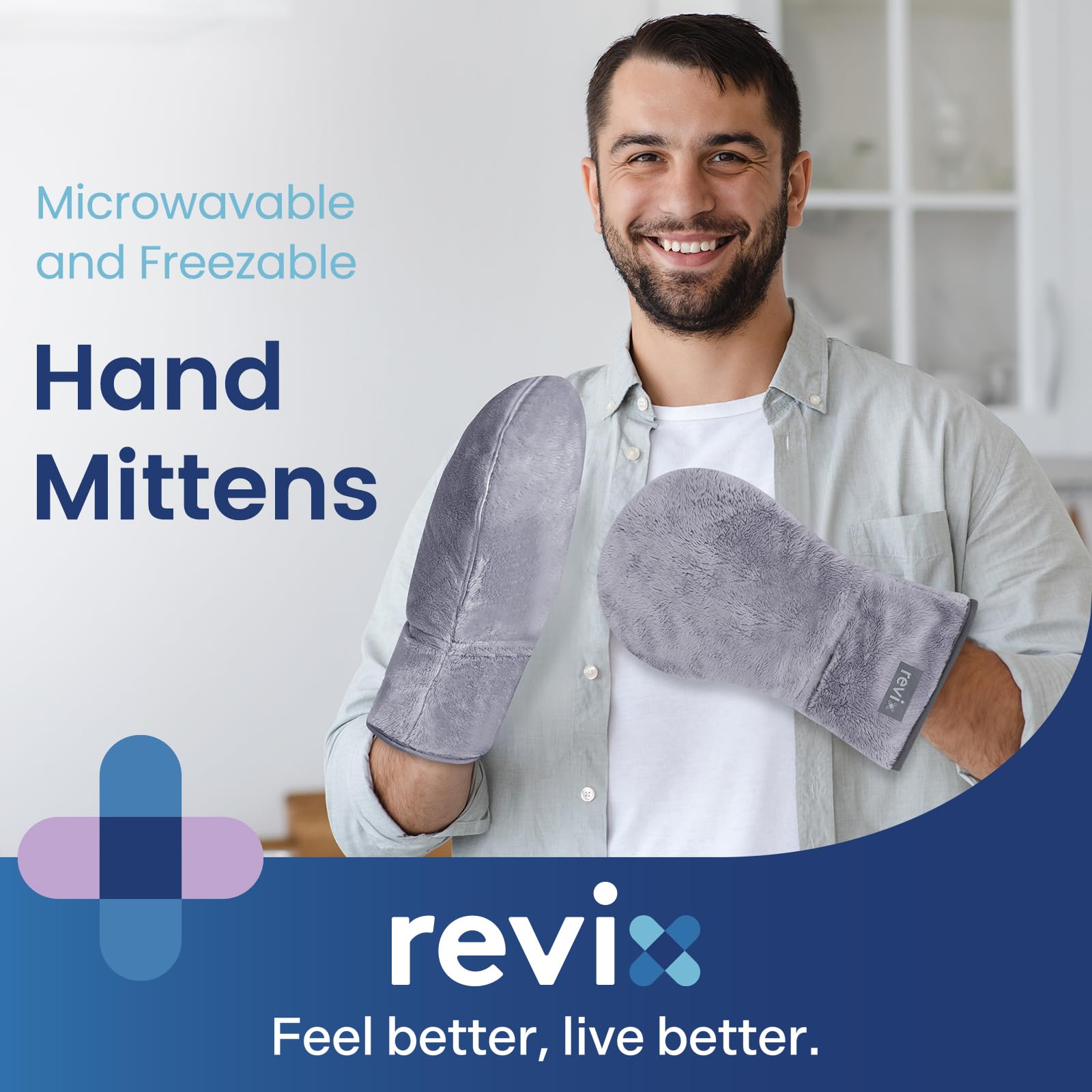 Revix microwavable hand warmers showing plush texture