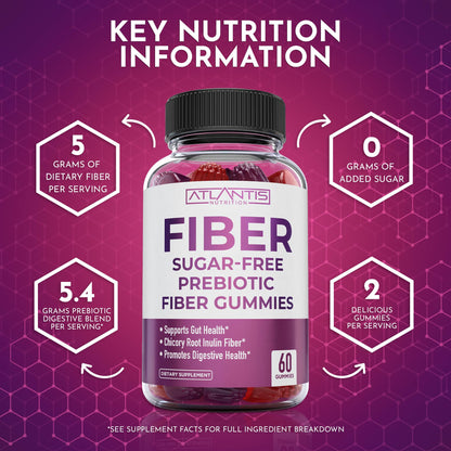 Atlantis Nutrition health gummies showcasing natural ingredients pectin and agar agar composition