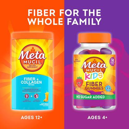 Authentic Metamucil premium orange flavored fiber powder structural skin support