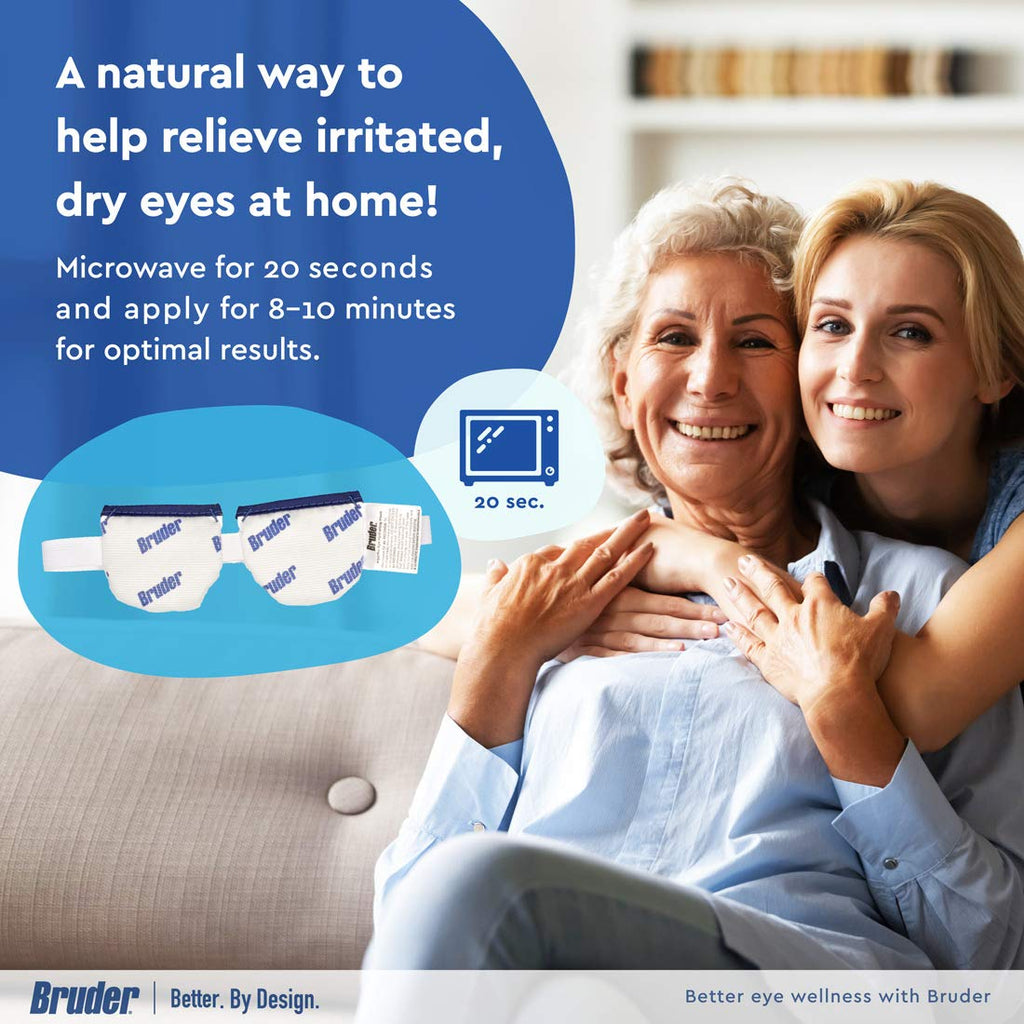 Side profile of Bruder eye mask showing ergonomic fit