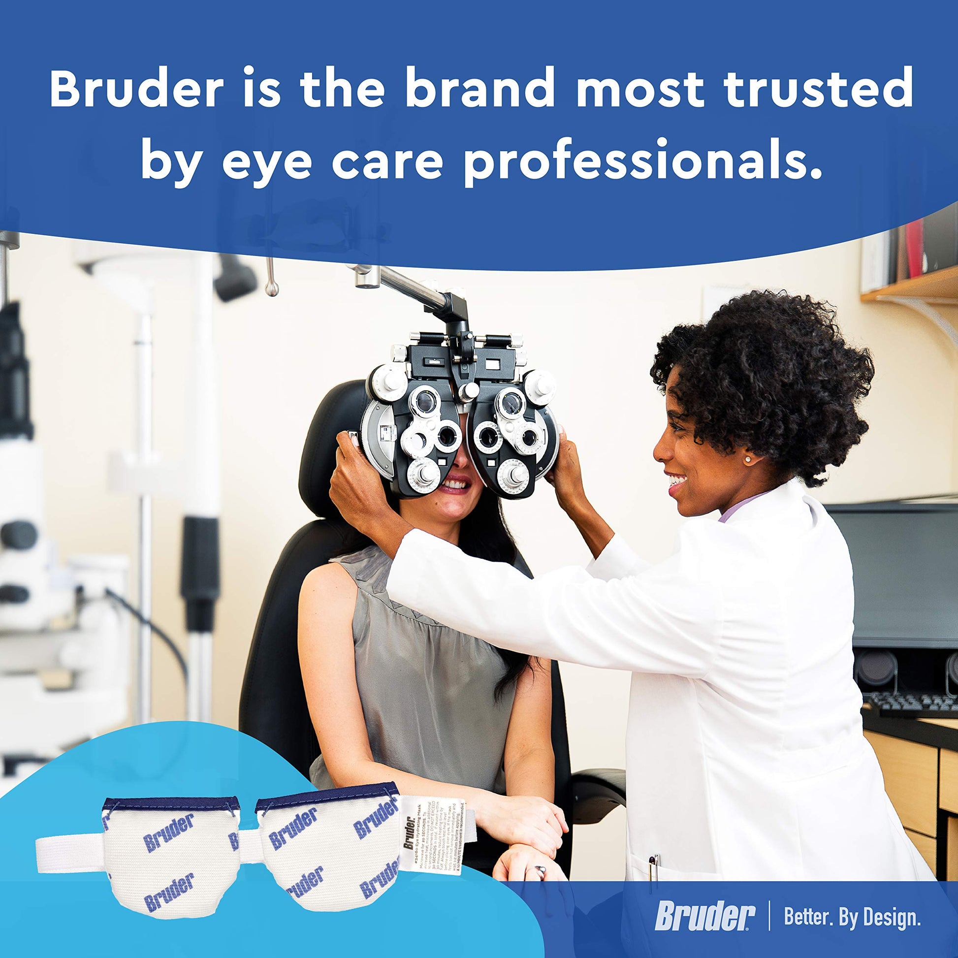 Instructions for microwaving Bruder eye compress for dry eyes