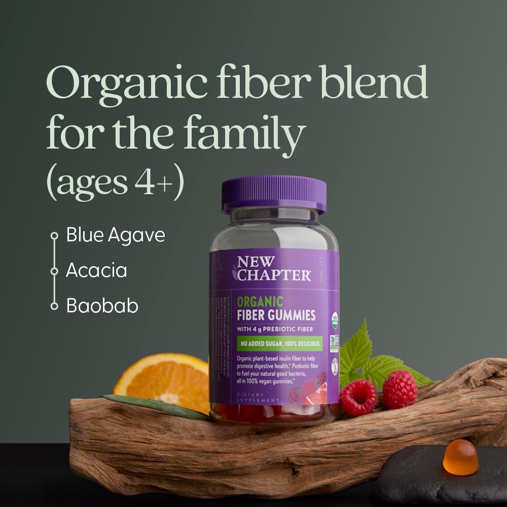Vegan pectin based fiber gummies with blue agave inulin ingredient details
