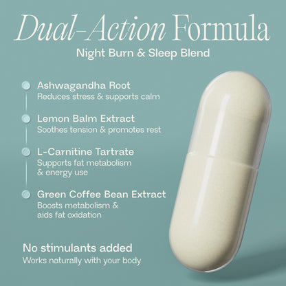 BIOMA Night Metabolism dietary supplement 30 day supply capsule bottle for resting energy
