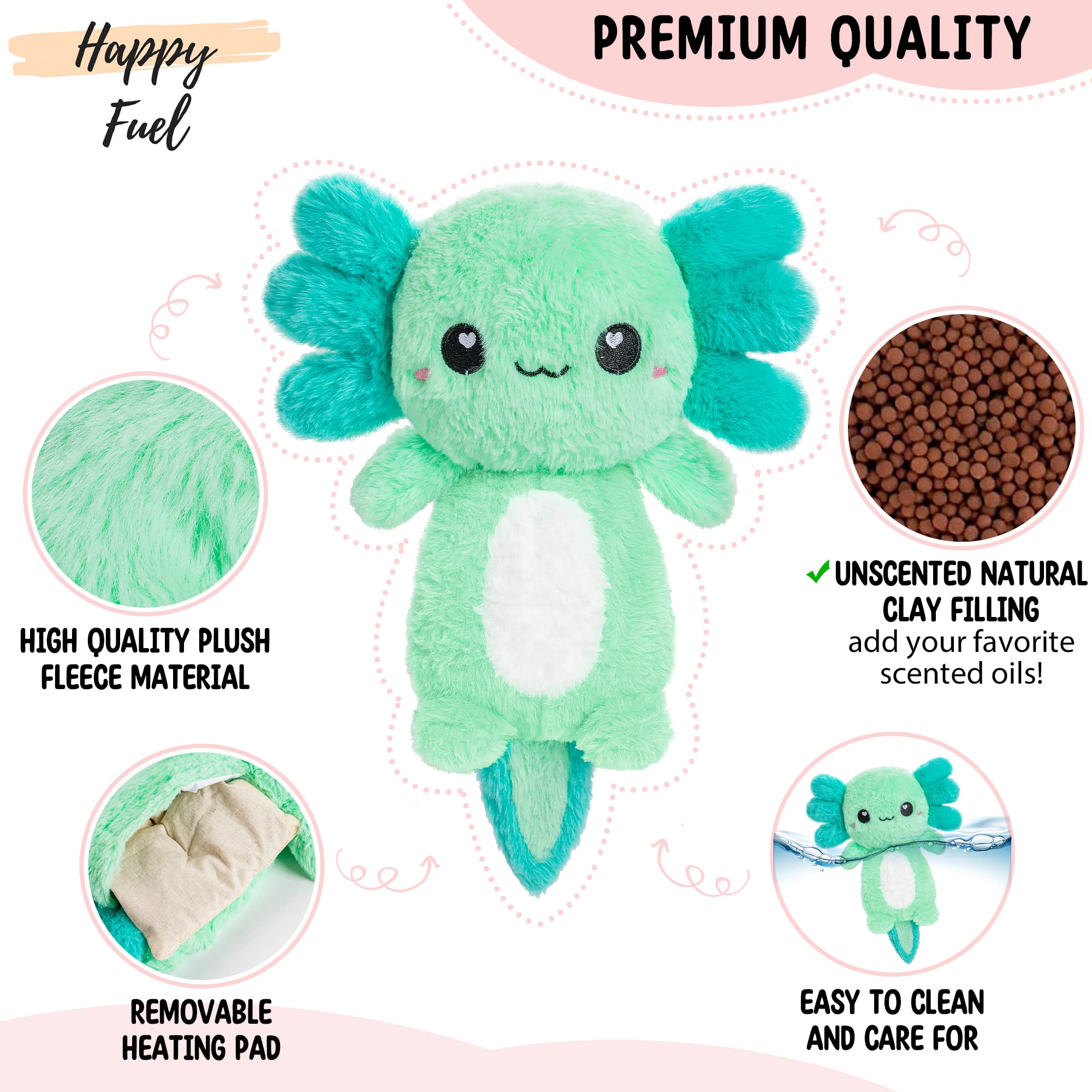 Happy Fuel heating pad showing removable inner pouch