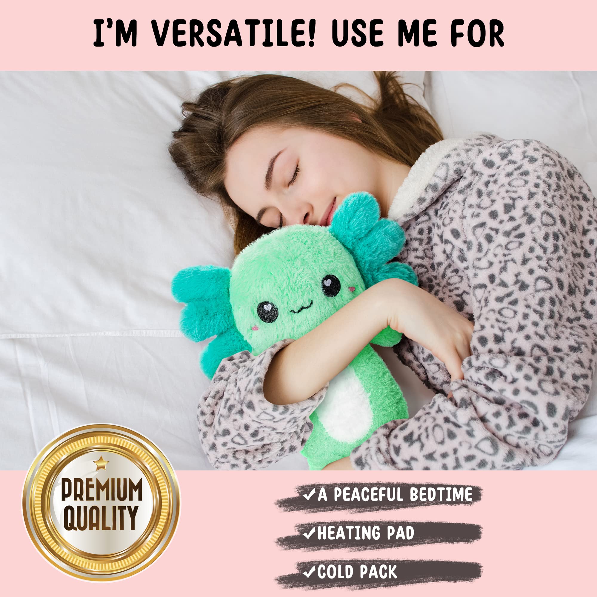Soft kawaii axolotl stuffed animal for relaxation