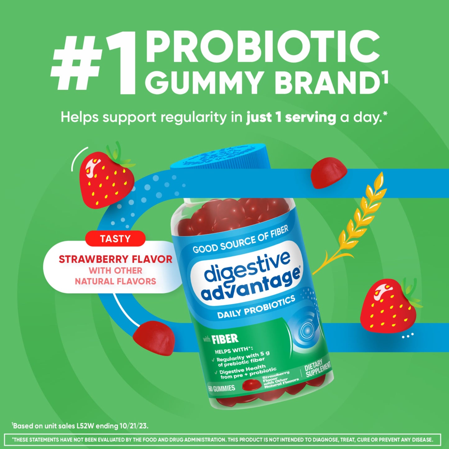 Adult dietary supplement gummies for digestive wellness and daily regularity support