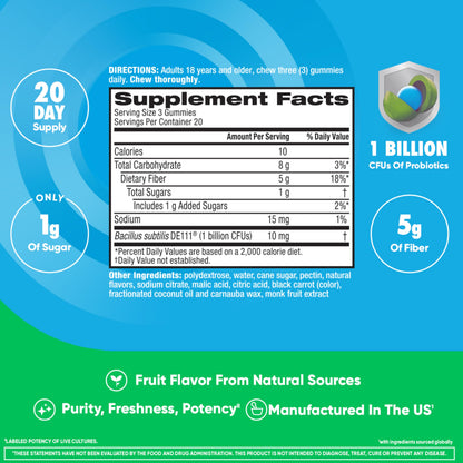 Authentic USA imported probiotic gummies for immune health and gut microbiome balance