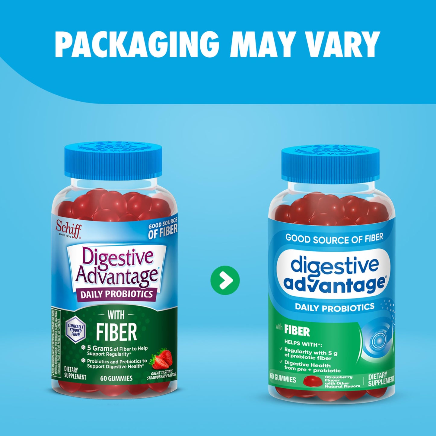 Digestive Advantage daily probiotics with 1 billion CFUs side panel showing directions