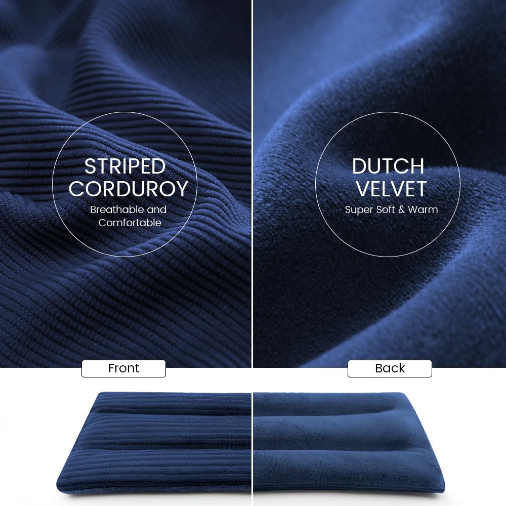 Side view of Morliden microwave heating pad showing corduroy fabric