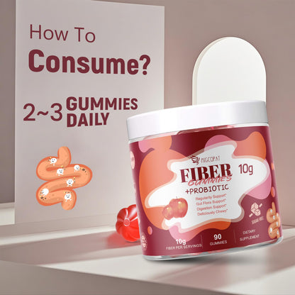 Migcopat wellness gummies showcasing natural plant fiber benefits.