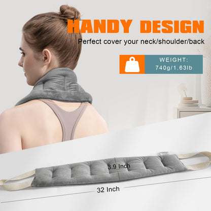 Using uncn heating pad for shoulder tension relief