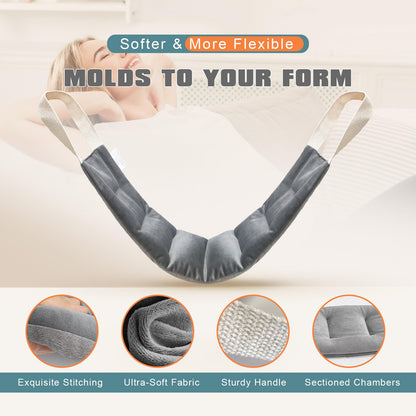 Microwavable rice beanbag wrap with ergonomic handles