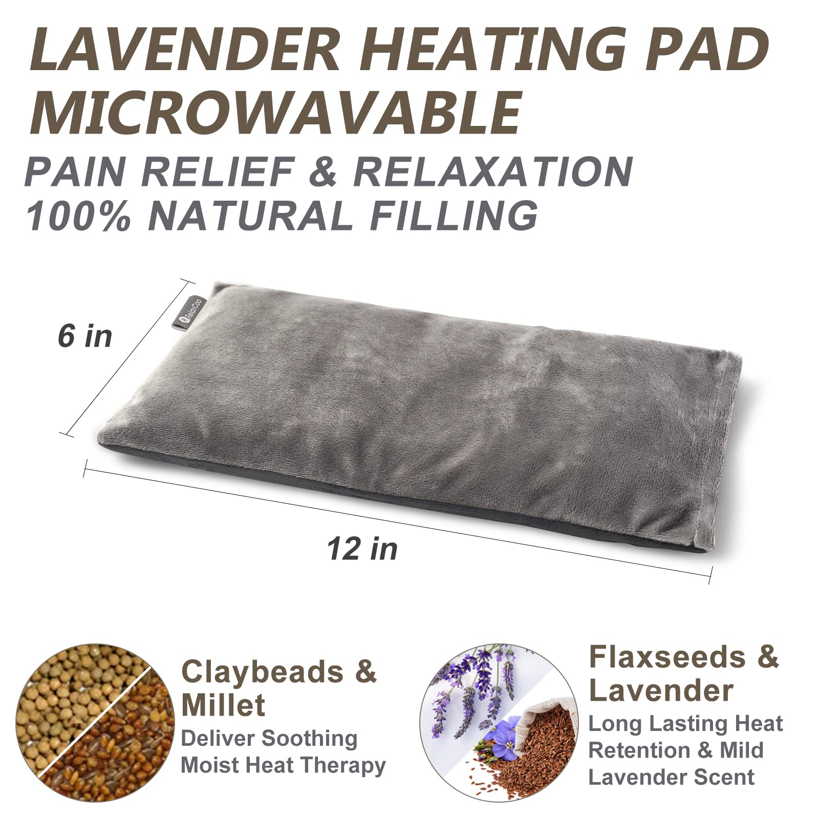 RelaxCoo 6 by 12 inch moist heat pad for back pain