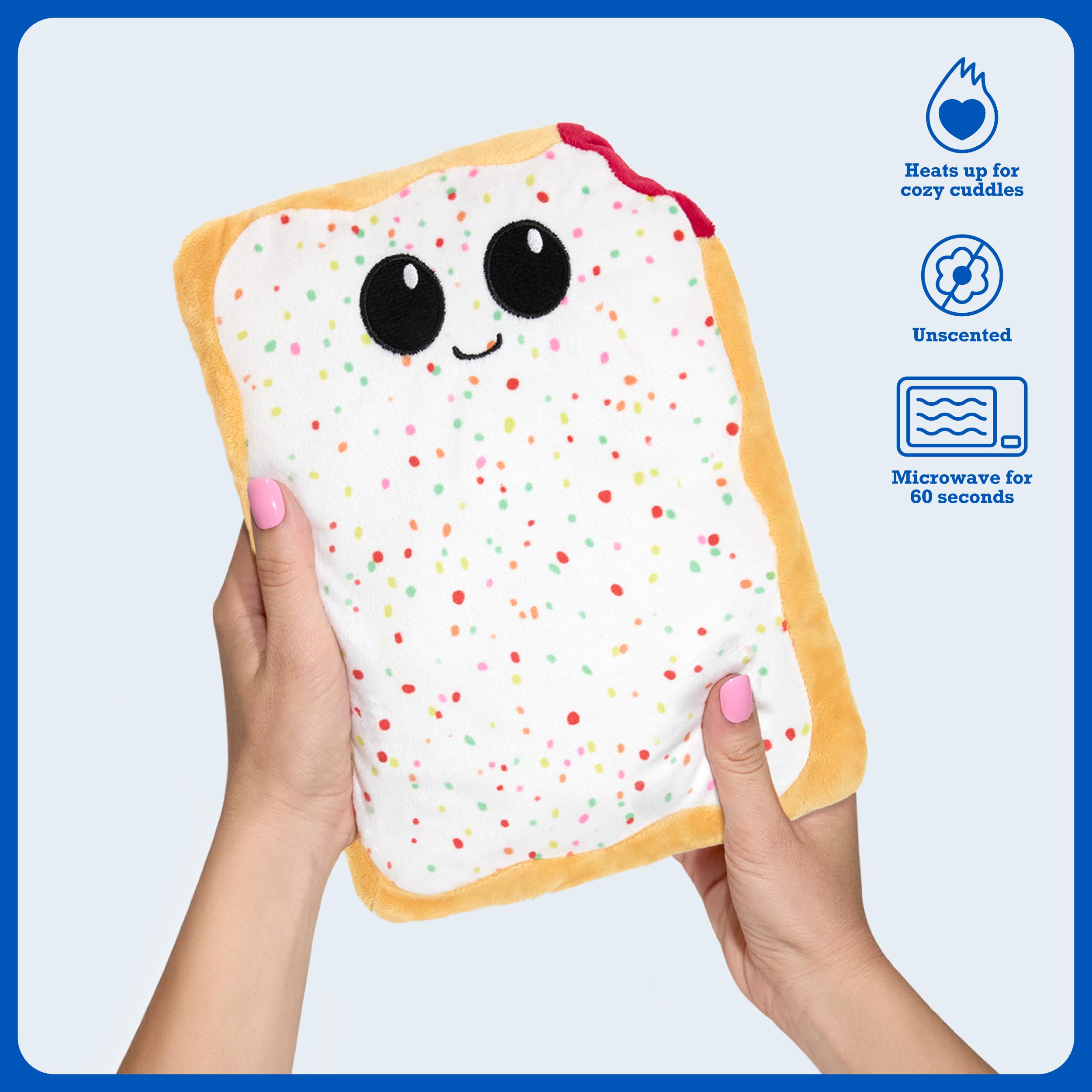 Pop-Tarts heating pad being used for shoulder pain relief
