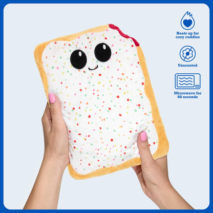 Pop-Tarts heating pad being used for shoulder pain relief