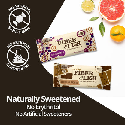NuGo Gnu Foods Cinnamon Raisin flavor bar close up texture.